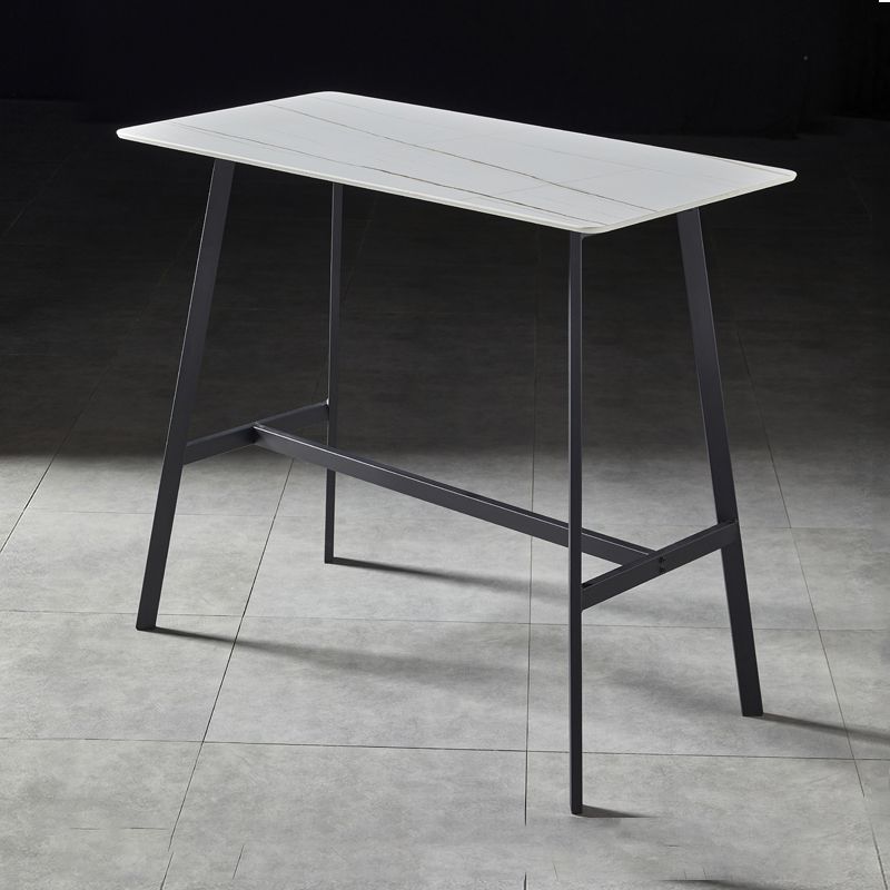 Contemporary Rectangle Bar Counter Table Sintered Stone Dining Table for Restaurant Clearhalo 'Bar Furniture' 'Bar Tables' 'bar_tables' 'furn' 'furn_bar_tables' 'Furniture' 'furniture_bar_tables' 'Kitchen & Dining Furniture' 1200x1200_85c5e764-4cb5-40e2-91ca-38fc140a79eb