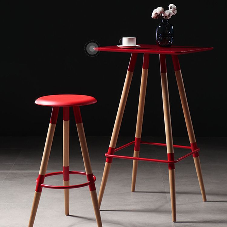 Modern Round Seat Counter Stool Solid Wood Backless Counter-height Stool Clearhalo 'Bar Furniture' 'Bar Stools' 'bar_stools' 'furn' 'furn_bar_stools' 'Furniture' 'Kitchen & Dining Furniture' 1200x1200_85c89645-a2ac-46b4-a328-f3dcc0a9e516
