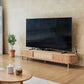 Scandinavian TV Stand Console Solid Wood TV Media Stand with Doors