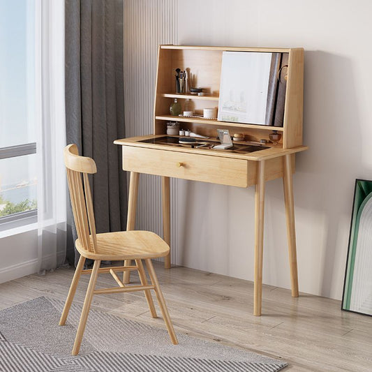 Sgabello da toep da toep in legno a specchio set in finitura naturale/noce