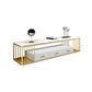 Glam Stone TV Media Stand 16" W Scaffalatura aperta Console TV con cassetti