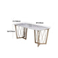 Contemporary Rectangle Dinette Set 1/2/4/5/7 Pieces White Marble Dining Table Set Clearhalo 'Dining Room Sets' 'Dining Tables & Seating' 'dining_room_set' 'furn' 'furn_dining_room_set' 'Furniture' 'Kitchen & Dining Furniture' 1200x1200_85cede50-7d58-49ee-bdbf-1210791f0925