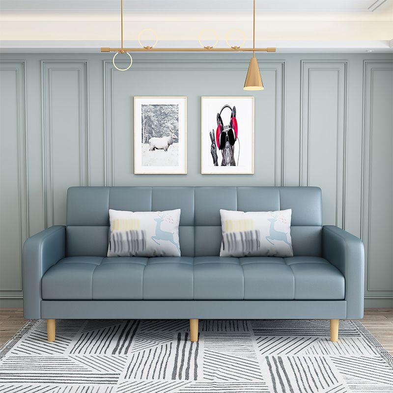 Nordic 59.06"L x 26.77"W x 32.28"H Square Arm Sectional Tight Back Sofa with Storage Clearhalo 'furn' 'furn_sectionals' 'Furniture' 'furniture_sectionals' 'Living Room Furniture' 'Sectionals' 1200x1200_85cfeef5-85e1-46e6-876f-ac2c7d38c6d4