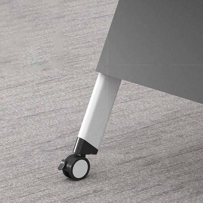 Escritorio de oficina moderno con ruedas escritorio rectangular de madera fabricada blanca