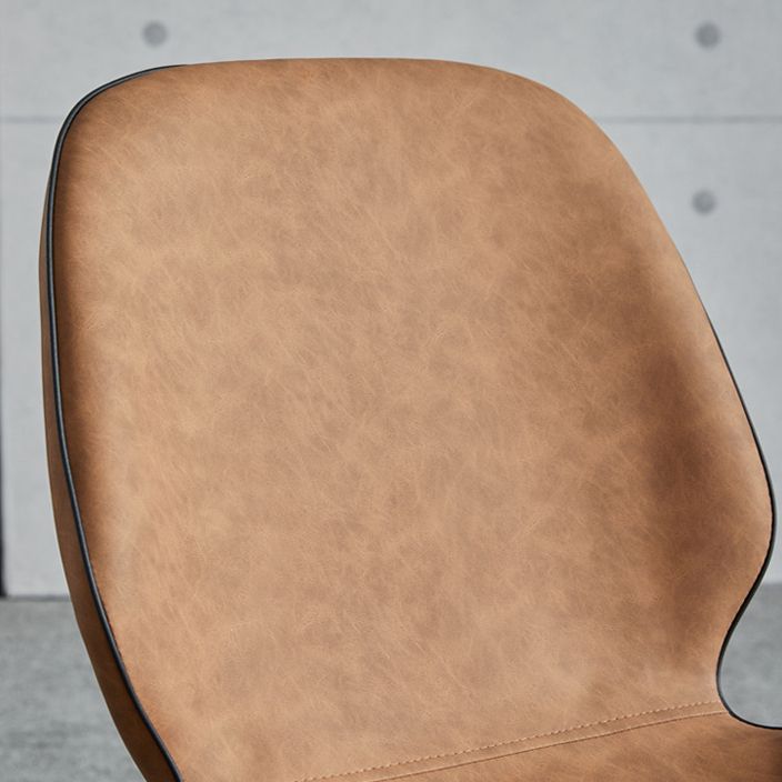 Modern Armless Dining Chairs Leather Wingback Side Chair with Metal Legs Clearhalo ' kitchen&dining_furn' 'Dining Chairs' 'Dining Tables & Seating' 'dining_chair' 'furn' 'furn_dining_chair' 'Furniture' 'furniture_dining_chair' 'Kitchen & Dining Furniture' 'kitchen' 1200x1200_85d19c26-641e-4036-8936-8da7f6791ddd