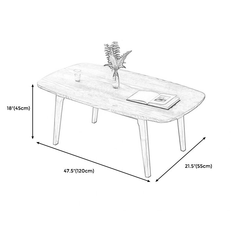Modern Style Solid Wood Top Rectangular Walnut/wood Coffee Table Clearhalo 'Coffee & Accent Tables' 'Coffee Tables' 'coffee_tables' 'furn' 'furn_coffee_tables' 'Furniture' 'furniture_coffee_tables' 'Living Room Furniture' 1200x1200_85d1c077-2aca-4ebe-a219-9a03b4799de5