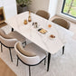 4 Legs Dining Table White Sintered Stone Dining Table for Kitchen Clearhalo 'Dining Tables & Seating' 'Dining Tables' 'dining_table' 'furn' 'furn_dining_table' 'Furniture' 'Kitchen & Dining Furniture' 1200x1200_85d25b01-a968-459a-a110-35a6d5c20533