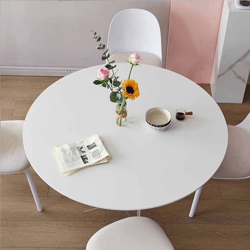 Contemporary White Stone Table Round Dining Table for Kitchen Clearhalo 'Dining Tables & Seating' 'Dining Tables' 'dining_table' 'furn' 'furn_dining_table' 'Furniture' 'Kitchen & Dining Furniture' 1200x1200_85d2d685-e4eb-4d00-a39f-a341bb9eb172