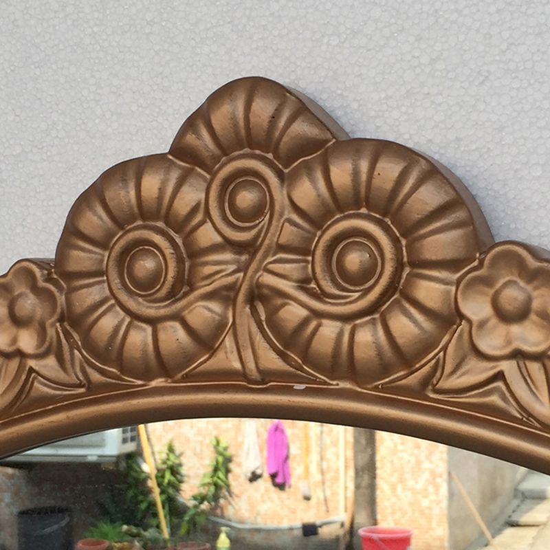 Eiken ijdelheid set met ontlasting 64.17 "Hoge ijdelheid met lade en spiegel