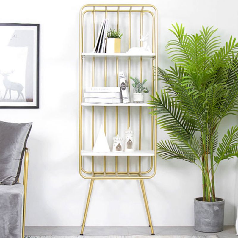 Urban Bookshelf Metal Open Back Shelf Bookcase with Shelves for Living Room