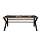 Bureau d'ordinateur contemporain Home Bureau de bureau en bois massif avec jambes noires
