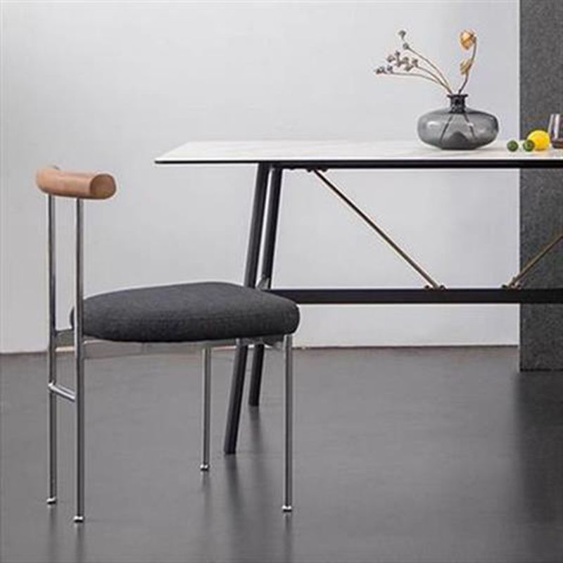 Contemporary Style Metal Chairs Set Kitchen Open Back Dining Side Chair for Home Use Clearhalo ' kitchen&dining_furn' 'Dining Chairs' 'Dining Tables & Seating' 'dining_chair' 'furn' 'furn_dining_chair' 'Furniture' 'furniture_dining_chair' 'Kitchen & Dining Furniture' 'kitchen' 1200x1200_85d548c3-95f5-40ee-912d-93578678ba45