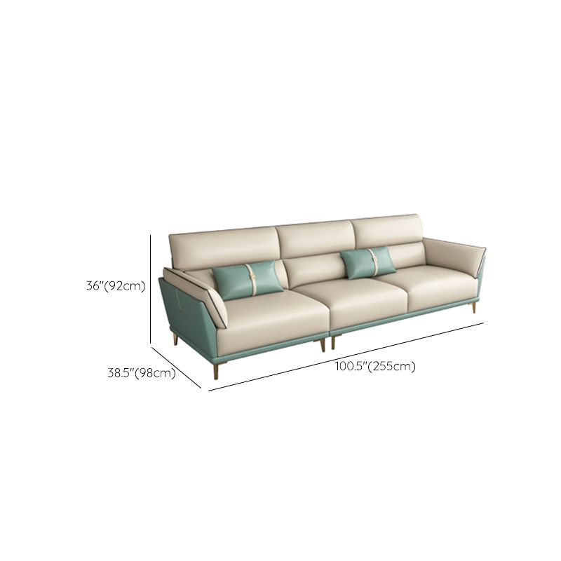 Sofa sectionnel en cuir authentique 36,22 "High Green Sofa pour le salon