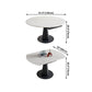 Extendable Round Dining Table Modern Sintered Stone Table with Metal Pedestal Base Clearhalo ' dining_table' 'Dining Tables & Seating' 'Dining Tables' 'furn' 'furn_dining_table' 'Furniture' 'furniture_dining_table' 'Kitchen & Dining Furniture' 'kitchen&dining_furn' 'kitchen' 'kitchen_dining_table' 1200x1200_85d77942-1ef3-4c34-803b-5f08f0e47945