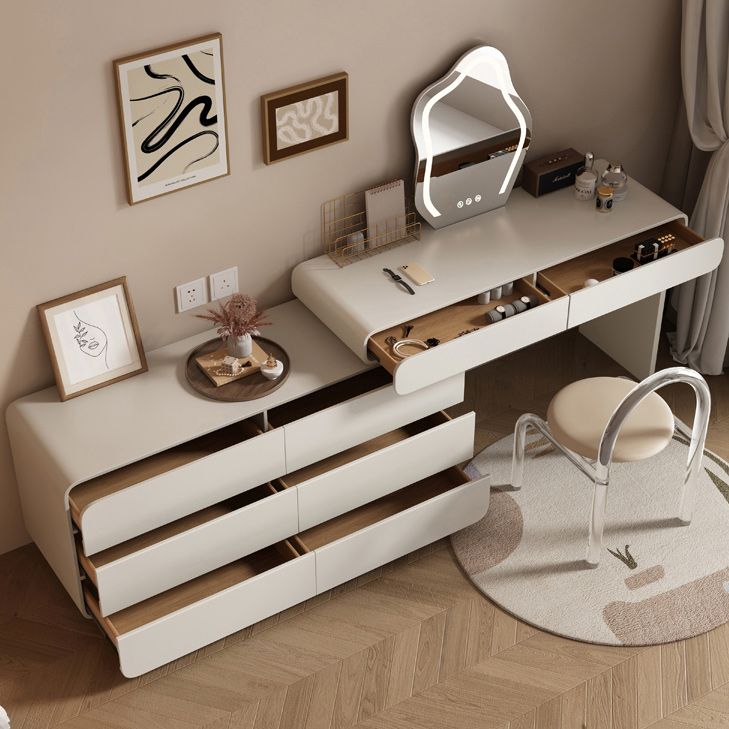 Tocador escandinavo conjunto de tocador de dormitorio blanco tocador de tocador