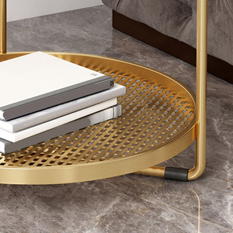 Modern Slate Corner Table Round 3 Legs Side End Table with Storage Clearhalo 'Coffee & Accent Tables' 'End & Side Tables' 'end_side_tables' 'furn' 'furn_end_side_tables' 'Furniture' 'Living Room Furniture' 1200x1200_85d7fd89-dfd0-45d0-8345-3d7b92ab711a