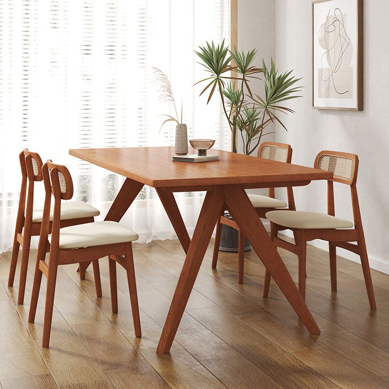 Modern Solid Wood Kitchen Dining Room Home Furniture 4-foot Dinner Table Clearhalo ' dining_table' 'Dining Tables & Seating' 'Dining Tables' 'furn' 'furn_dining_table' 'Furniture' 'furniture_dining_table' 'Kitchen & Dining Furniture' 'kitchen&dining_furn' 'kitchen' 'kitchen_dining_table' 1200x1200_85d9a400-8a99-415c-9f00-c81387561039