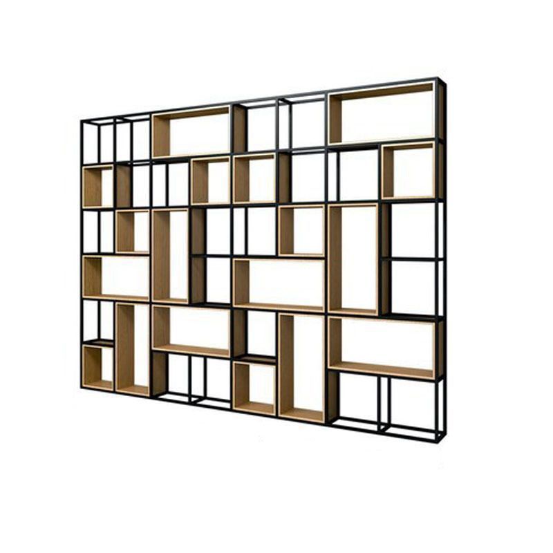 9.8 "W Bookcase de metal abierta de estantería geométrica contemporánea