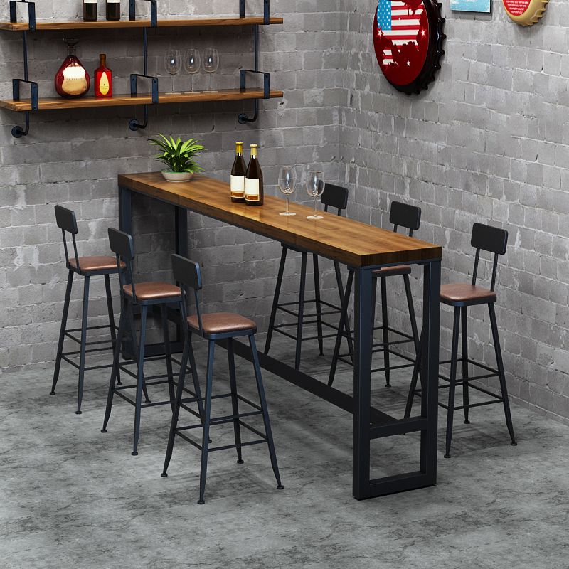 Solid Wood Table Rectangle Dining Table for Kitchen Living Room Coffee Room Clearhalo 'Bar Furniture' 'Bar Tables' 'bar_tables' 'furn' 'furn_bar_tables' 'Furniture' 'Kitchen & Dining Furniture' 1200x1200_85daaaf3-edd7-482d-869f-b4c4c29b4e9f
