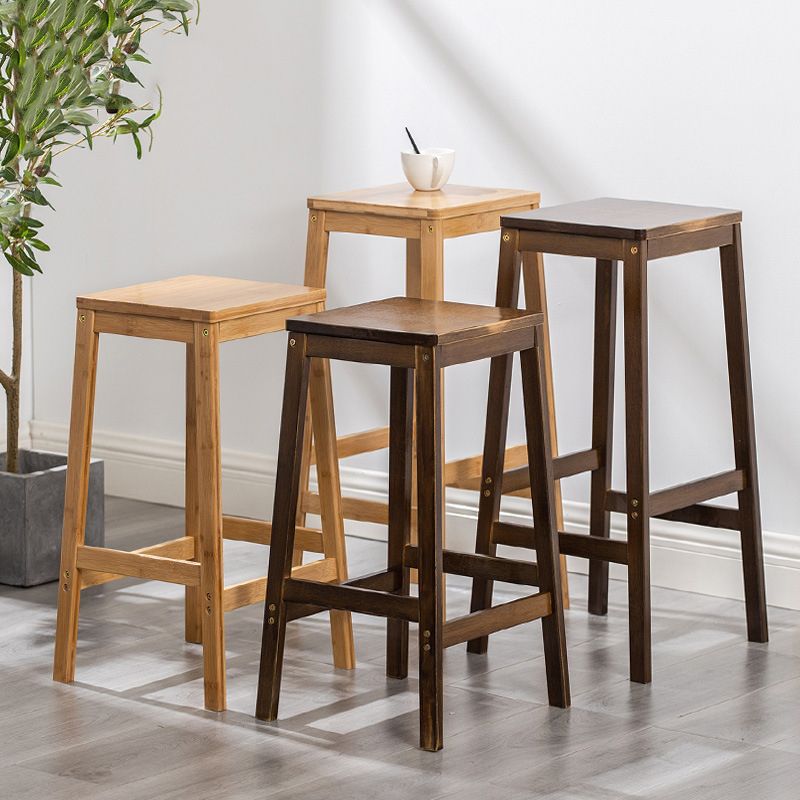 Modern Backless Bar-stool Square Counter Bar Stool with Wooden Legs Clearhalo 'Bar Furniture' 'Bar Stools' 'bar_stools' 'furn' 'furn_bar_stools' 'furniture_bar_stools' 'Kitchen & Dining Furniture' 'kitchen&dining_furn' 'kitchen' 'kitchen_furn' Furniture' 1200x1200_85db236a-b124-4490-85e4-ea7443d2d3f0