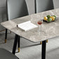 Stone Top Dining Table Modern Dining Table with 4 Legs in Black Clearhalo ' dining_table' 'Dining Tables & Seating' 'Dining Tables' 'furn' 'furn_dining_table' 'Furniture' 'furniture_dining_table' 'Kitchen & Dining Furniture' 'kitchen&dining_furn' 'kitchen' 'kitchen_dining_table' 1200x1200_85dcf927-851f-4413-b661-5b1f0d145cff