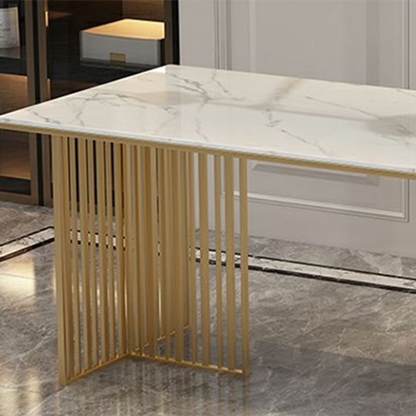 Luxury 1/5 Pieces Rectangle Dining Set Sintered Stone Dining Table with Leather Chairs Clearhalo 'Dining Room Sets' 'Dining Tables & Seating' 'dining_room_set' 'furn' 'furn_dining_room_set' 'Furniture' 'furniture_dining_room_set' 'Kitchen & Dining Furniture' 1200x1200_85dfff84-07c0-418d-9c0a-1423b73636d6