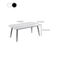 Kitchen Industrial Dinner Table Stone Rectangle 4 Legs Dining Table Clearhalo 'Dining Tables & Seating' 'Dining Tables' 'dining_table' 'furn' 'furn_dining_table' 'Furniture' 'Kitchen & Dining Furniture' 1200x1200_85e080db-34b9-4a3a-b6e7-faaf93931714