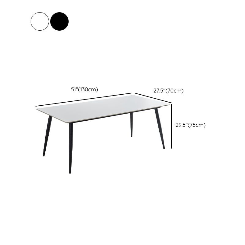 Kitchen Industrial Dinner Table Stone Rectangle 4 Legs Dining Table Clearhalo 'Dining Tables & Seating' 'Dining Tables' 'dining_table' 'furn' 'furn_dining_table' 'Furniture' 'Kitchen & Dining Furniture' 1200x1200_85e080db-34b9-4a3a-b6e7-faaf93931714