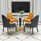 1/2/4/5 Pcs Metal Glam Style Dining Set with Round Table Dinette Set Clearhalo 'Dining Room Sets' 'Dining Tables & Seating' 'dining_room_set' 'furn' 'furn_dining_room_set' 'Furniture' 'furniture_dining_room_set' 'Kitchen & Dining Furniture' 'kitchen&dining_furn' 'kitchen' 1200x1200_85e0d2b7-832e-4f64-98b8-a59dc1d4c645