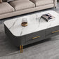 Glam 4 Legs Coffee Table Slate Rectangular Coffee Table for Home Clearhalo 'Coffee & Accent Tables' 'Coffee Tables' 'coffee_tables' 'furn' 'furn_coffee_tables' 'Furniture' 'Living Room Furniture' 1200x1200_85e12735-7871-4e92-a772-8e7e03842db9