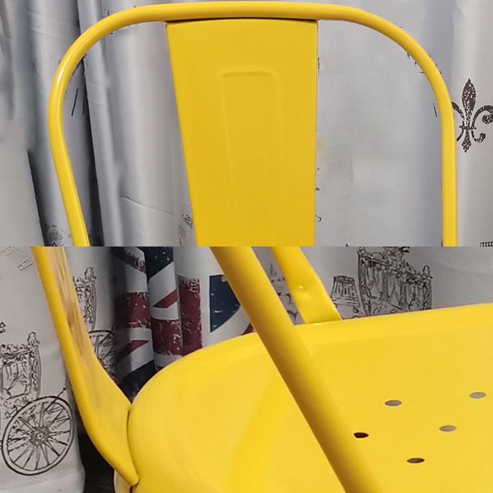 Industrial Style Kitchen Dining Chairs Metal Dining Armless Side Chairs (Set of 4) Clearhalo ' kitchen&dining_furn' 'Dining Chairs' 'Dining Tables & Seating' 'dining_chair' 'furn' 'furn_dining_chair' 'Furniture' 'furniture_dining_chair' 'Kitchen & Dining Furniture' 'kitchen' 1200x1200_85e330b7-1a06-4b0a-9810-ca13dab01919