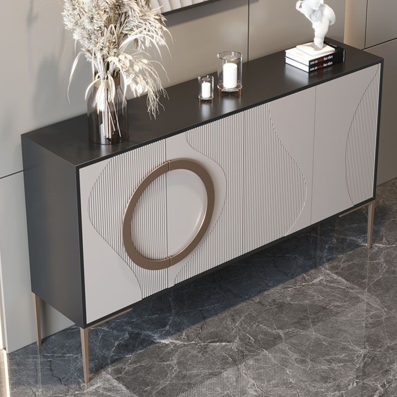 Glam White ingegnerizzato in legno a buffet a buffet regolabile salotto al buffet