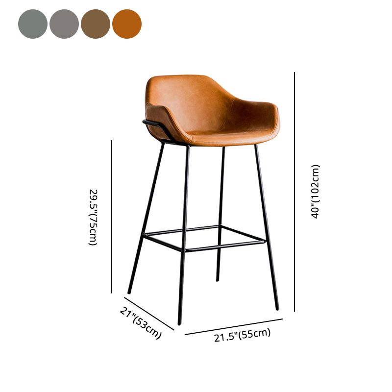Bucket Low Back Bar Stool Leather Armed Counter Height Stools Clearhalo 'Bar Furniture' 'Bar Stools' 'bar_stools' 'furn' 'furn_bar_stools' 'furniture_bar_stools' 'Kitchen & Dining Furniture' 'kitchen&dining_furn' 'kitchen' 'kitchen_furn' Furniture' 1200x1200_85e39fe2-7739-4388-abfb-fad0edbd0ee1