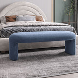 Contemporary Upholstered Bench Bedroom Ottoman Seating Bench 15.7" Height with Legs Clearhalo 'Benches' 'Chairs & Seating' 'furn' 'furn_benches' 'Furniture' 'Living Room Furniture' 1200x1200_85e6ffaf-83d5-4597-96d4-b49ced8d8b69