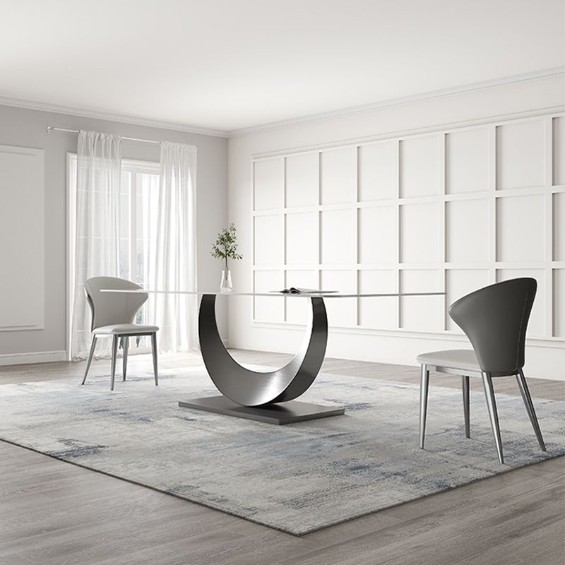 Luxury 1/3/4/5/7 Pieces Dining Set Sintered Stone Dining Table with Leather Chairs Clearhalo 'Dining Room Sets' 'Dining Tables & Seating' 'dining_room_set' 'furn' 'furn_dining_room_set' 'Furniture' 'furniture_dining_room_set' 'Kitchen & Dining Furniture' 'kitchen&dining_furn' 'kitchen' 1200x1200_85e76a96-bb82-464e-8f7d-a8ab8ad2ae3a