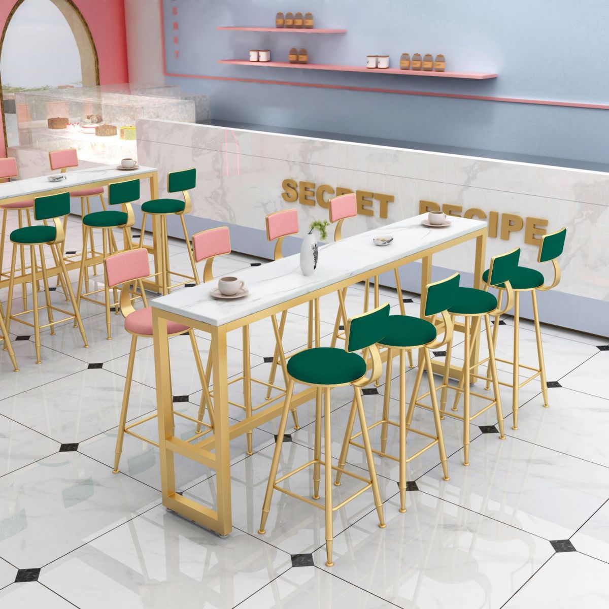 Upholstered Counter Stool Glam Style Low Back Bar Stool with Gold Frame Clearhalo 'Bar Furniture' 'Bar Stools' 'bar_stools' 'furn' 'furn_bar_stools' 'Furniture' 'Kitchen & Dining Furniture' 1200x1200_85e7ceb2-1d2d-48f8-95e6-a1eb17182096