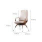 Contemporary Fixed Arms Conference Chair Leather Desk Chair for Office