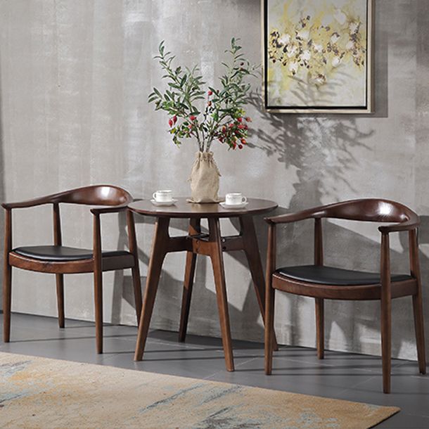 Traditional Wood Dining Arm Chair PU Leather Side Chair for Restaurant Use Clearhalo ' kitchen&dining_furn' 'Dining Chairs' 'Dining Tables & Seating' 'dining_chair' 'furn' 'furn_dining_chair' 'Furniture' 'furniture_dining_chair' 'Kitchen & Dining Furniture' 'kitchen' 1200x1200_85ea5029-939e-483a-8ed5-5b50aba59b7f