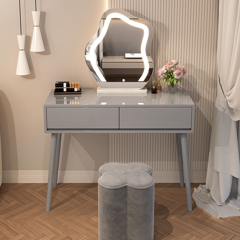 Tavolo da banco di vanità per trucco in legno contemporaneo con cassetti