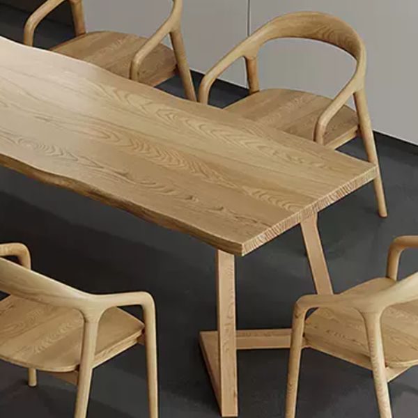 Set di dinette in stile moderno 1/2/7 PCs tavolo da pinetta in legno massiccio con sedie da pranzo
