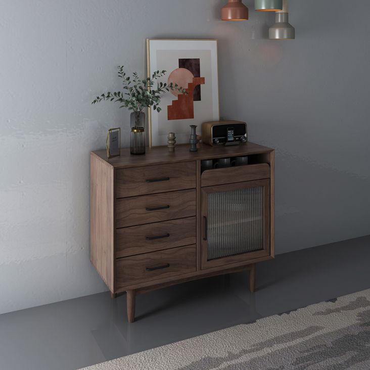 Porta e cassetto Sideboard Wood Simple Style Armadio per sala da pranzo