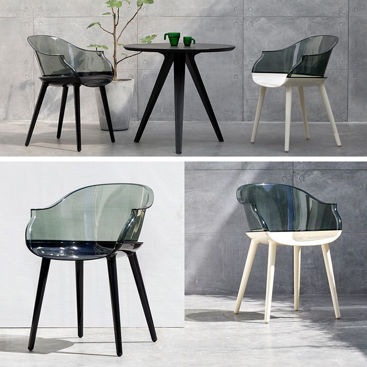 Contemporary Plastic Indoor-Outdoor Chair of 23'' Wide Dining Arm Chair Clearhalo ' kitchen&dining_furn' 'Dining Chairs' 'Dining Tables & Seating' 'dining_chair' 'Furniture' 'furniture_dining_chair' 'Kitchen & Dining Furniture' 'kitchen' 1200x1200_85ed2ec7-8c2f-4867-b6ec-b5495717e5fc