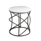 Modern Frame Slate End Table Round Minimalist Side End Table