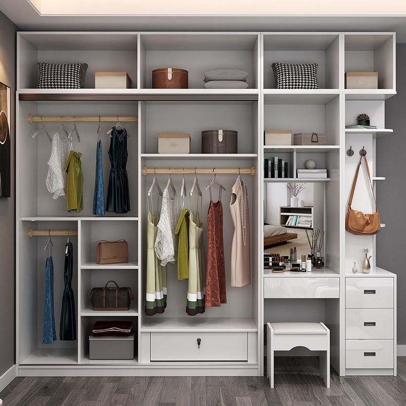 Hout- en glazen garderobe Armoire eigentijdse schuifgarderobe kast