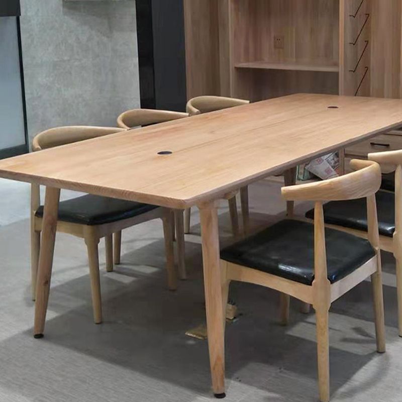 Modern Wood Office Desk Rectangular Shape Task Desk con 4 patas para el hogar