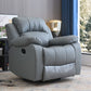 Contemporaneo home theater recliner in metallo rock manuale di botton di colore solido