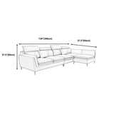 133.86" W √ó 70.87" D √ó 37.40" H L-Shape Faux Leather High Back Flared Arm Sectional Clearhalo 'furn' 'furn_sectionals' 'Furniture' 'furniture_sectionals' 'kitchen' 'kitchen_sectionals' 'Living Room Furniture' 'Sectionals' 1200x1200_85eff910-aa74-4bf7-a081-6934112112df