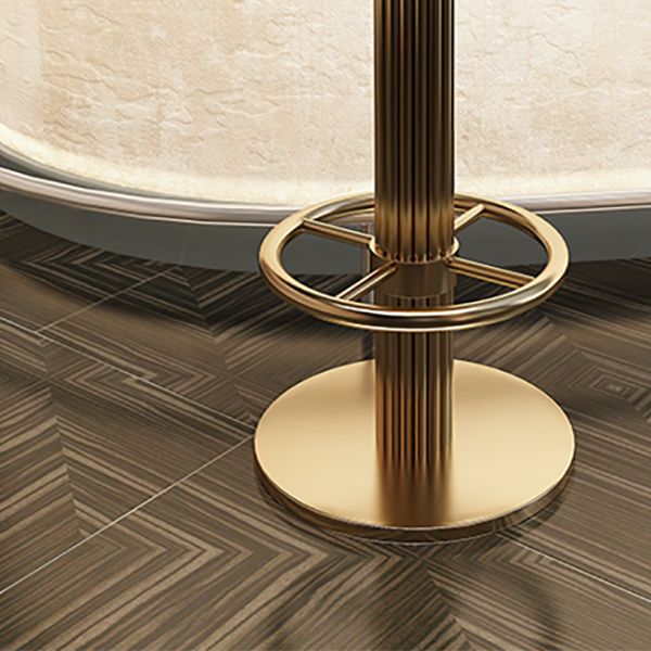 Glam Leather Bar Stool Adjustable Gold Base Counter Stool for Bristol