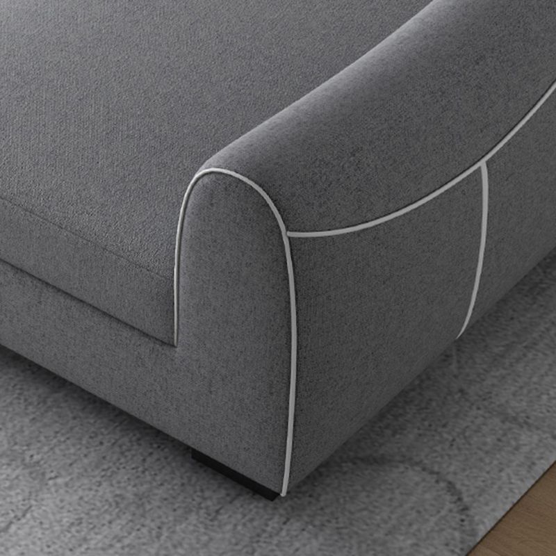 Sofá de almohada cosida contemporánea y sofá mechón cuadrado de chaise