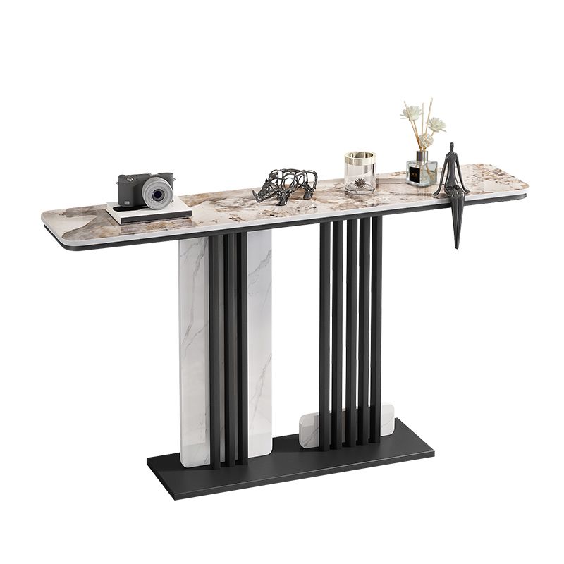 Contemporary Slate Sofa Table Scratch Resistant Stain Resistant Console Table Clearhalo 'Console Tables' 'console_tables' 'Entry & Mudroom Furniture' 'furn' 'furn_console_tables' 'Furniture' 1200x1200_85f59182-020e-4156-9d97-d96fb4d4d415